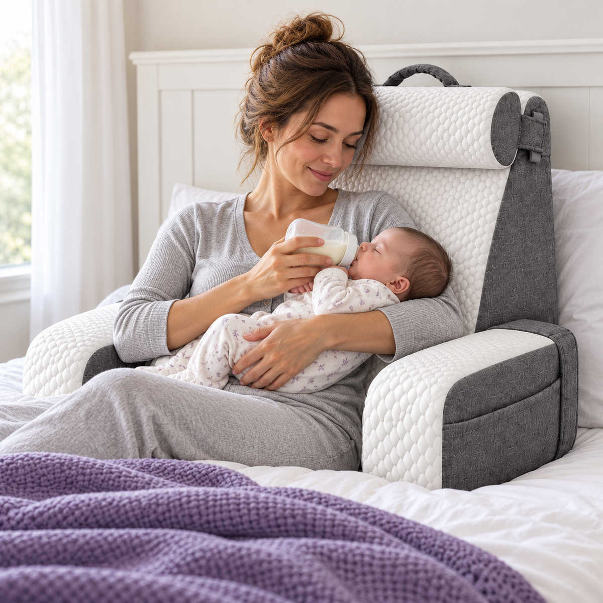 Pregnancy & Nursing Back Pillow with Arms