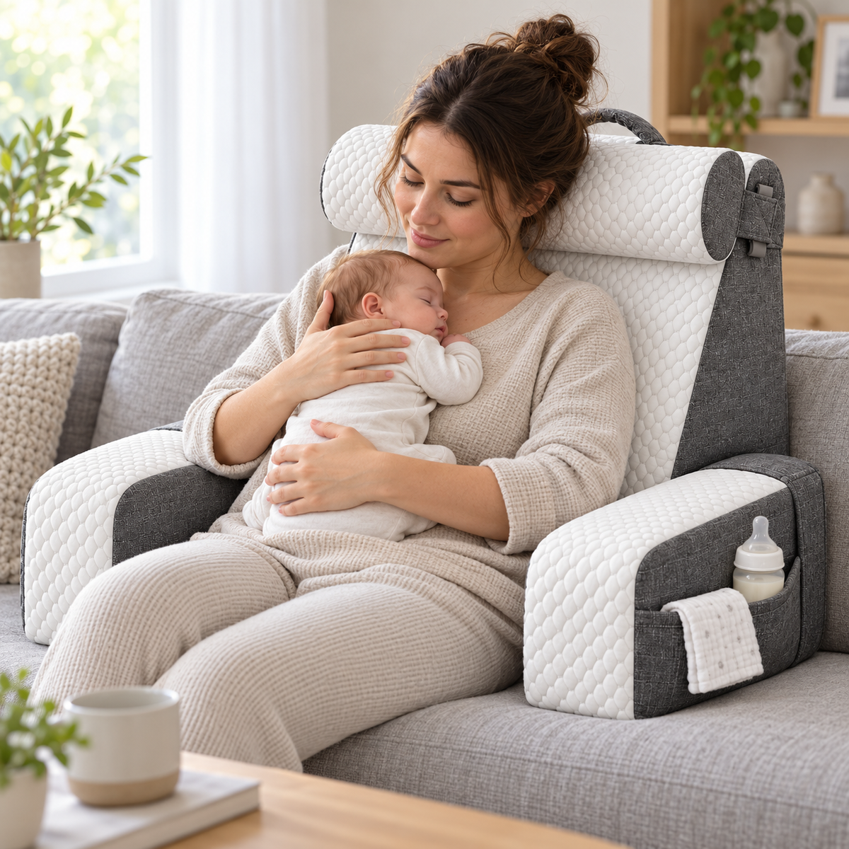 Pregnancy & Nursing Back Pillow with Arms